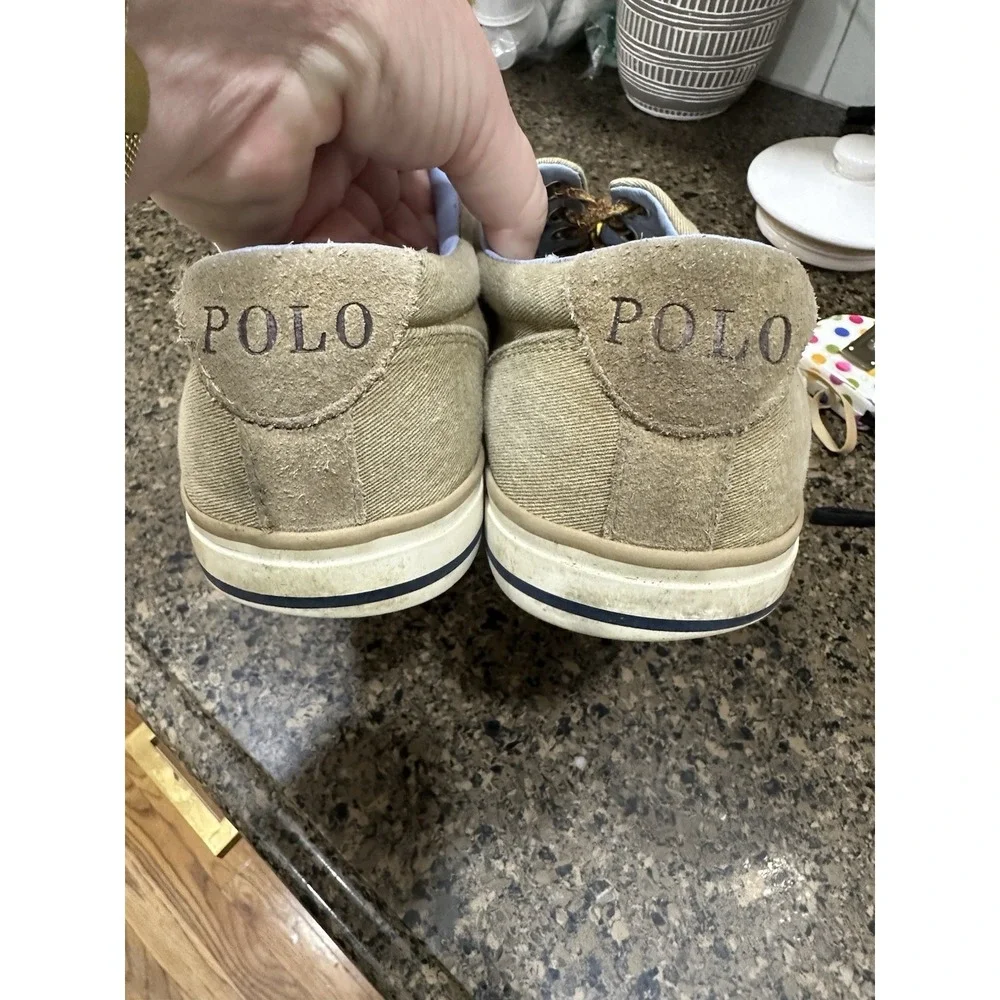 Polo‎ Ralph Lauren Brown Canvas Deck Shoes 9.5 D